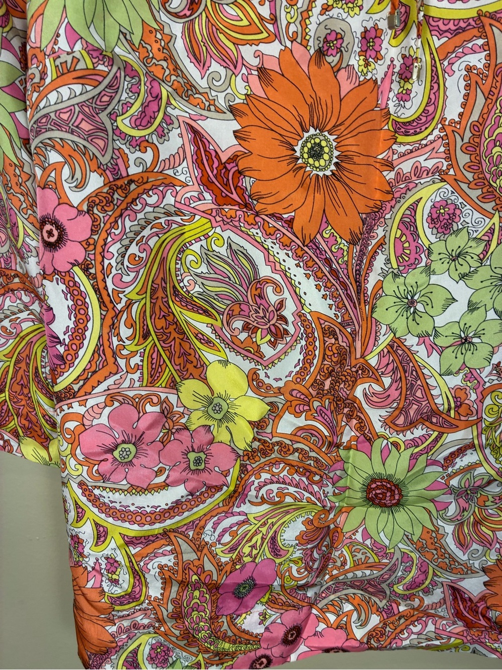 Talbots 100% Silk Paisley Floral Tunic Blouse - Picture 4 of 12